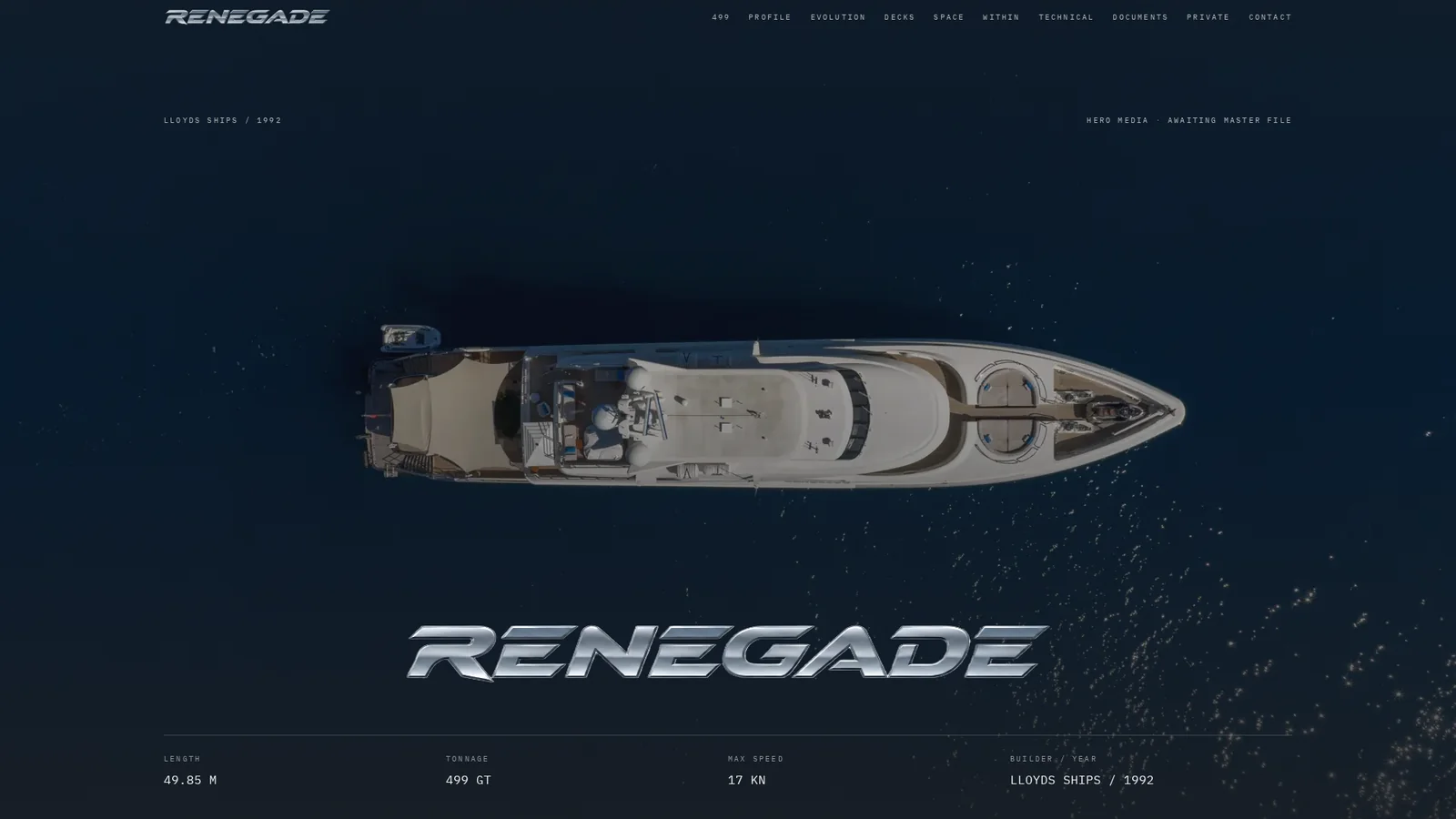 Screenshot of the RENEGADE concept study website